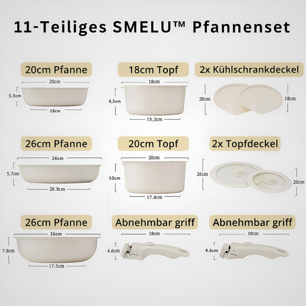 SMELU™ 11-teiliges Keramik-Pfannenset